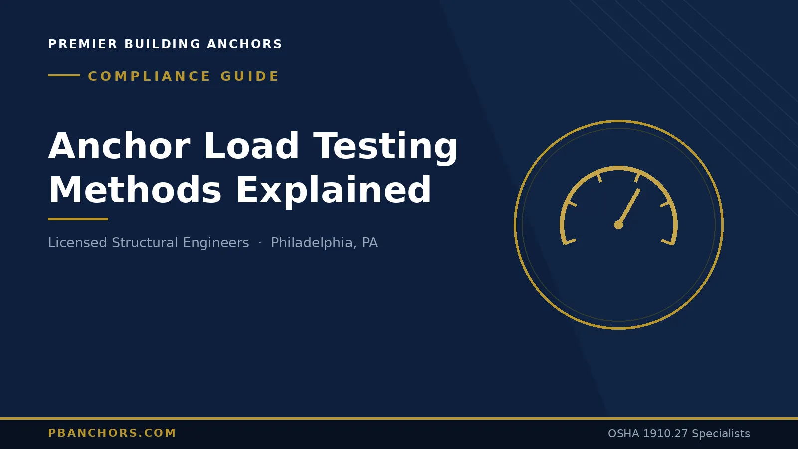 Anchor Load Testing Methods Explained
