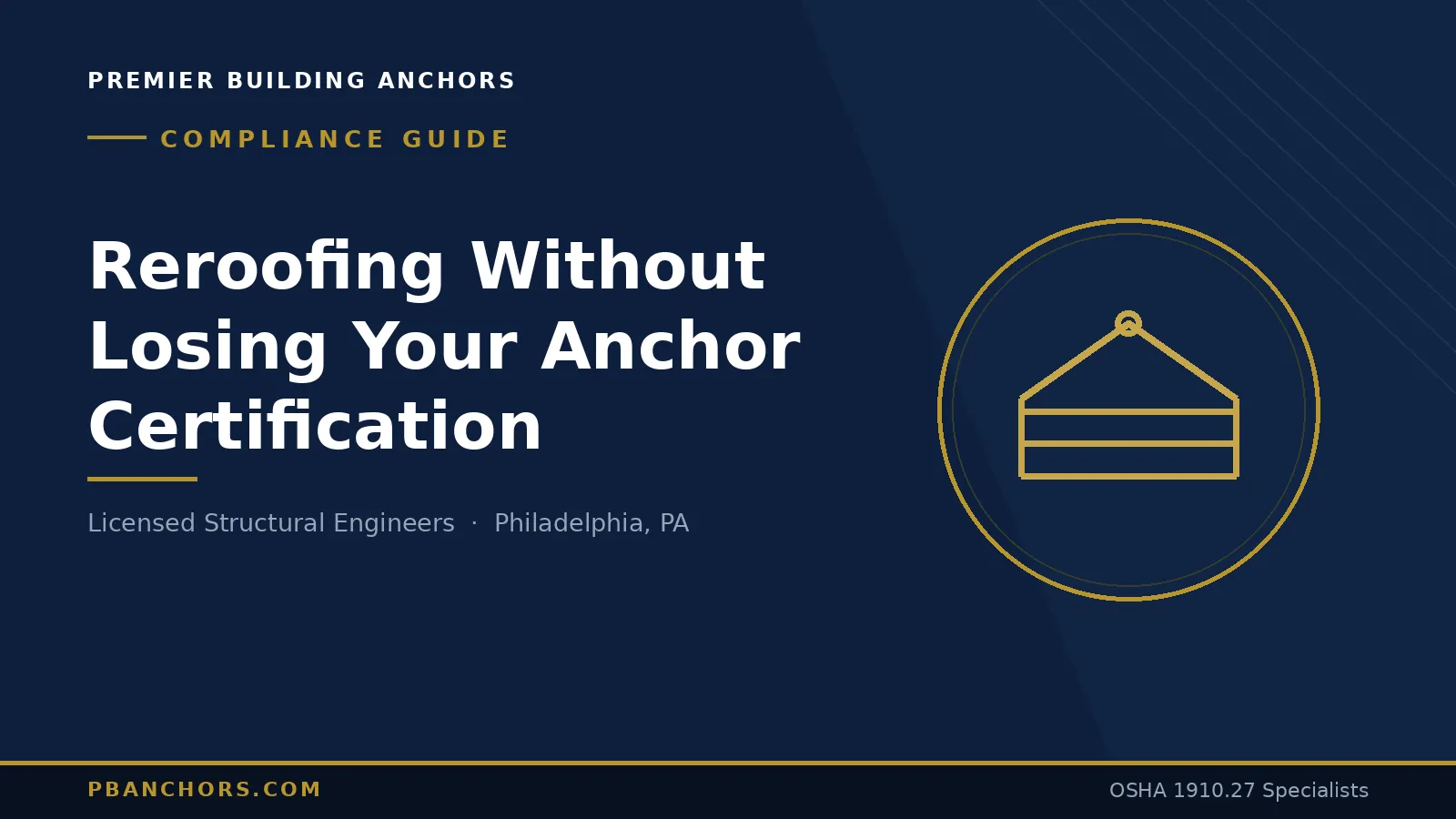 Reroofing Without Losing Your Anchor Certification